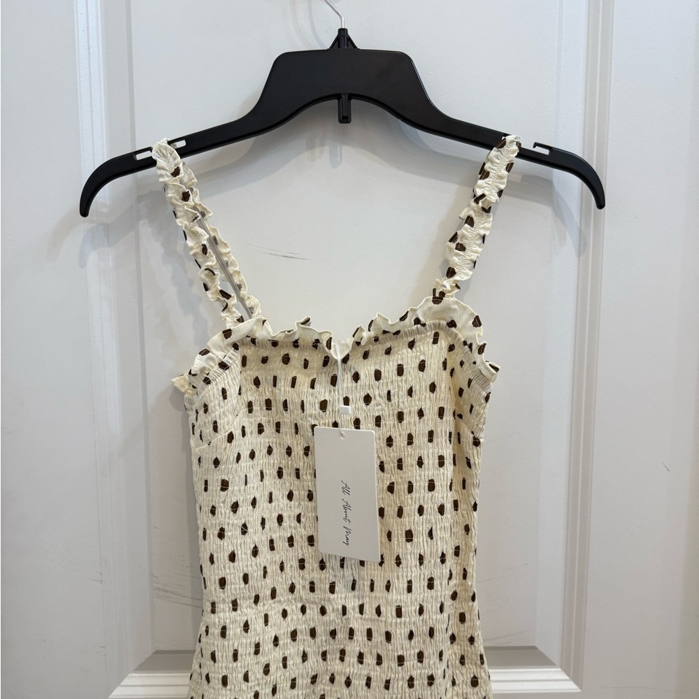NWT All About May fitted polka dot midi dress